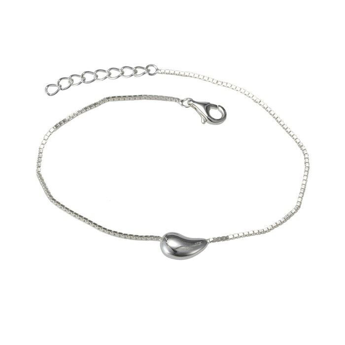 BRANSOLETA  SREBRNA 925, RODOWANA KROPLA