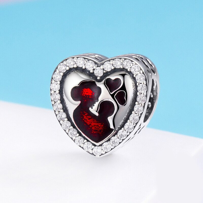 CHARMS BEADS do Pandora SREBRO 925 Matka z Dzieckiem 