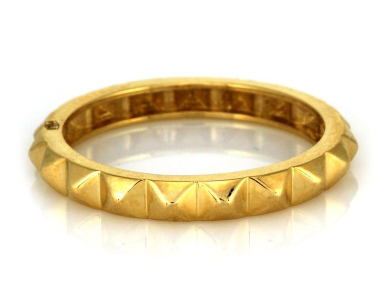 Klasyczny złoty pierścionek fasetowana obrączka 585