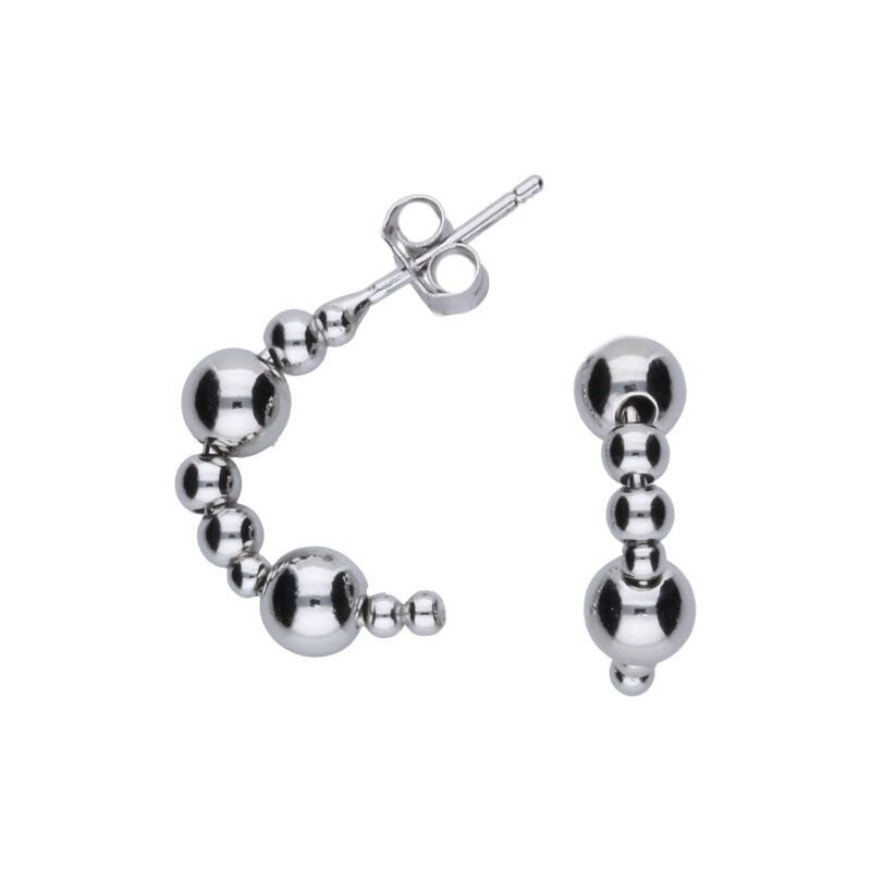 KOLCZYKI NA SZTYFCIE, SREBRO PRÓBY 925, KULKI 