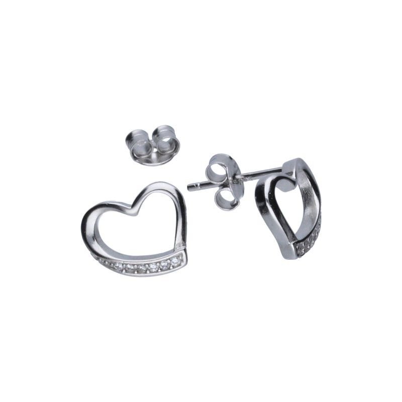 KOLCZYKI AŻUROWE NA SZTYFCIE Z CYRKONIAMI,SREBRO 925