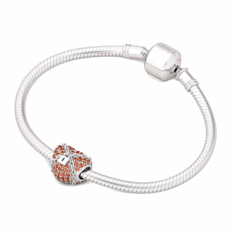 Koralik Zawieszka Beads do Pandora Srebro 925 Zamknięte Serce