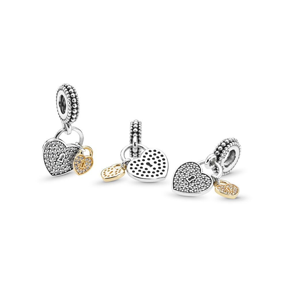 Koralik Zawieszka Beads Srebro 925 Kłódki Miłości