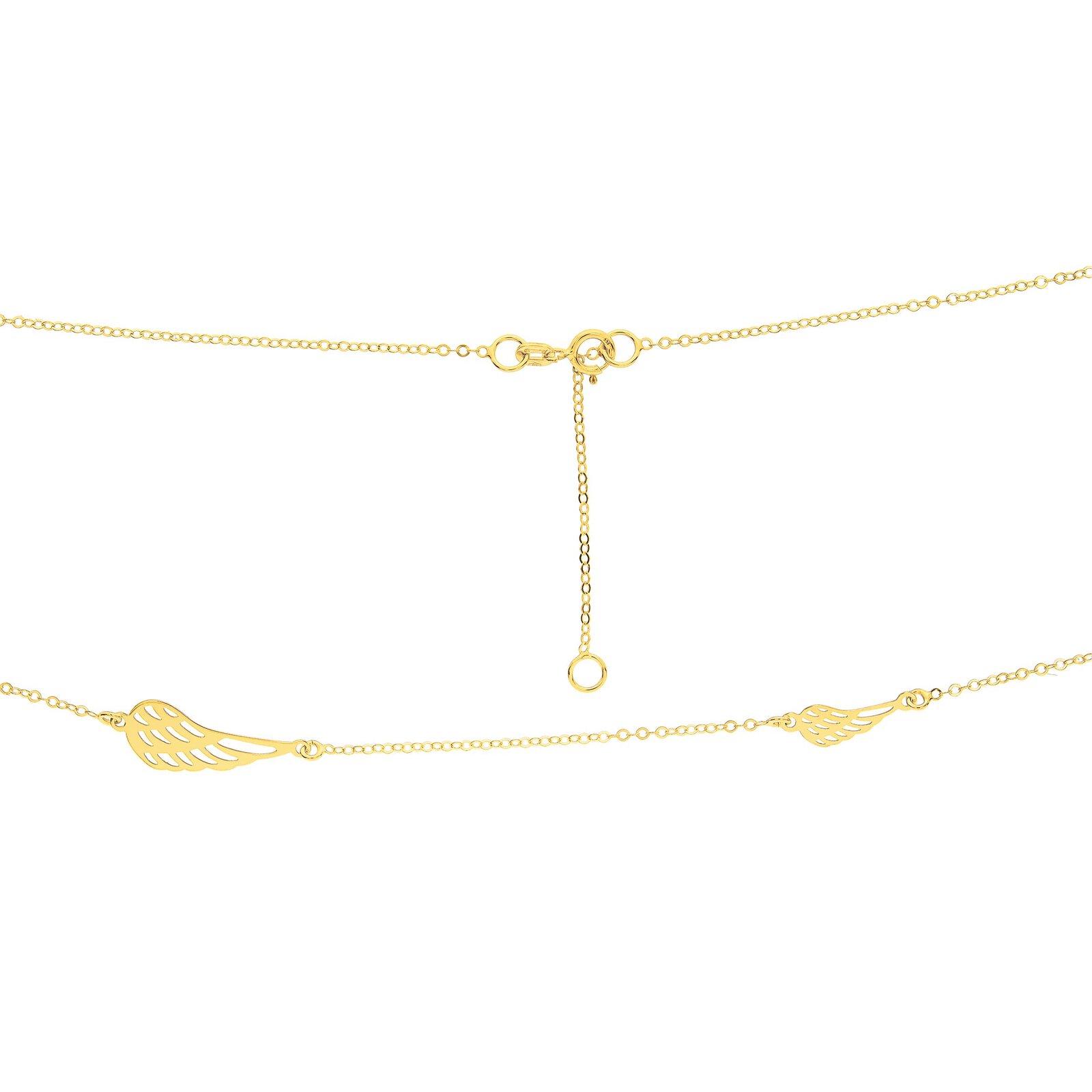 liteGOLD Naszyjnik Celebrytka Podwójny Skrzydła Złoto pr 333