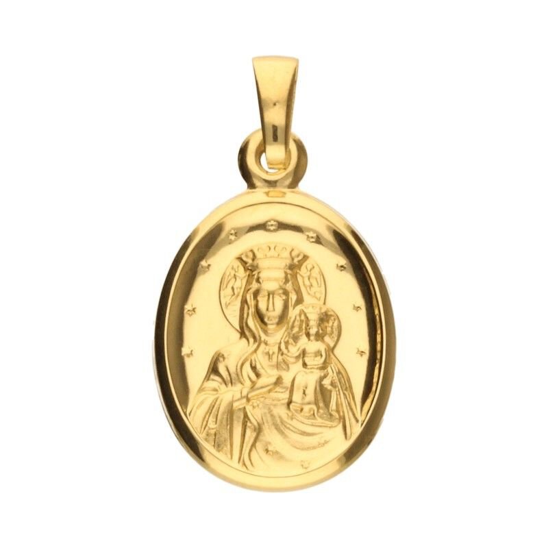 Medalik Złoto pr 585 Owalny Matka Boska 