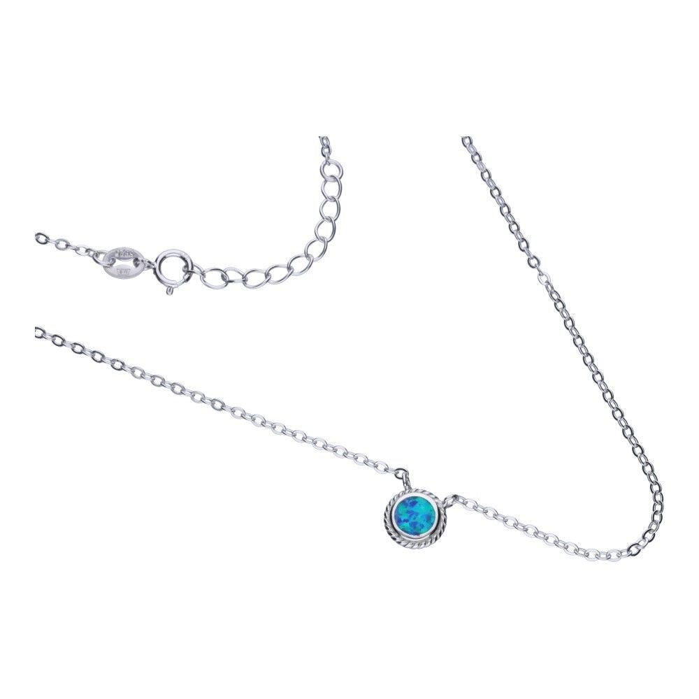 NASZYJNIK NA ŁĄŃCUSZKU O SPLOCIE TYPU ANKIER Z OPALEM