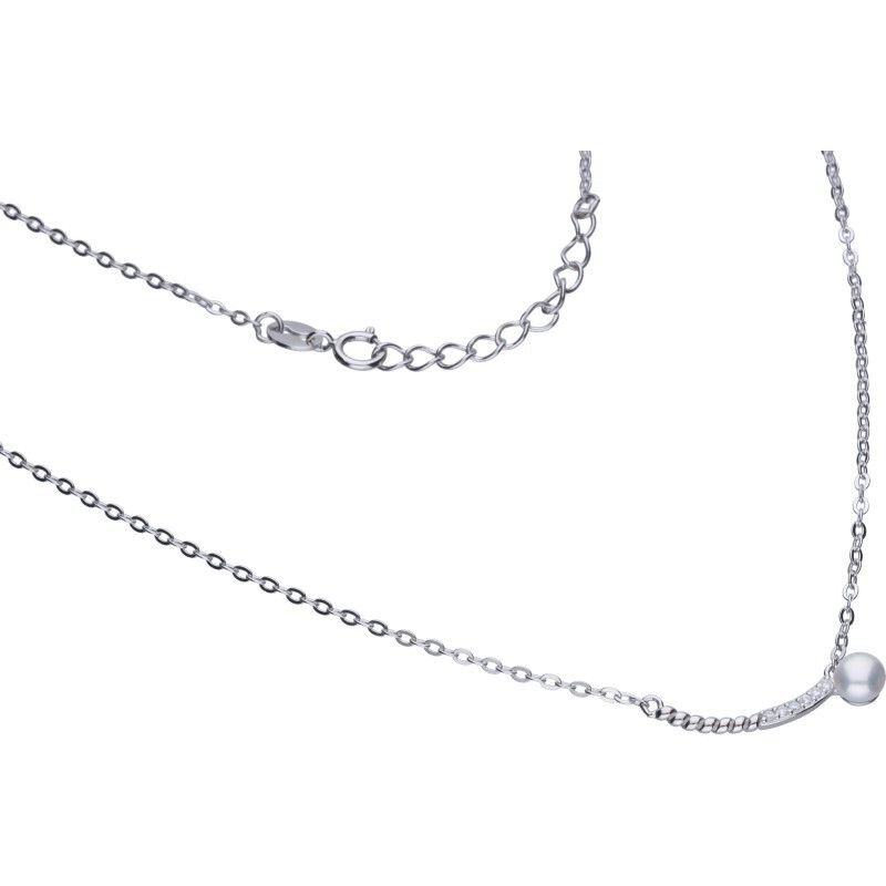 NASZYJNIK NA ŁAŃCUSZKU O SPLOCIE TYPU ANKIER,SREBRO PRÓBY 925,RODOWANE