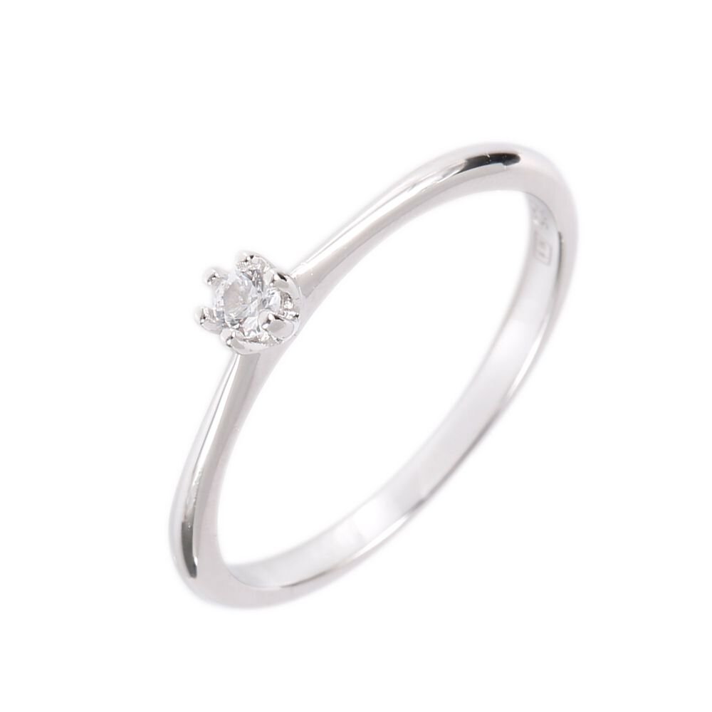 PIERŚCIONEK Z KAMIENIAMI LABORATORYJNYMI KOLORU BIAŁEGO ROZ:14,15,16,18