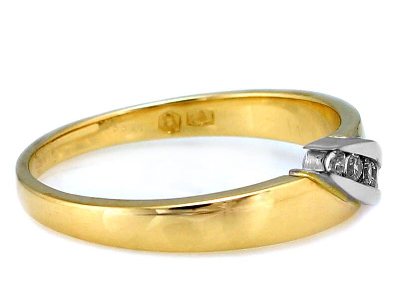 ZŁOTY PIERŚCIONEK 585 BRYLANT 0.099ct - SI/G