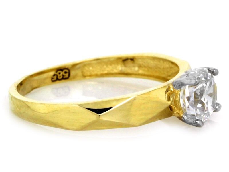 Tradycyjny złoty pierścionek 585 2