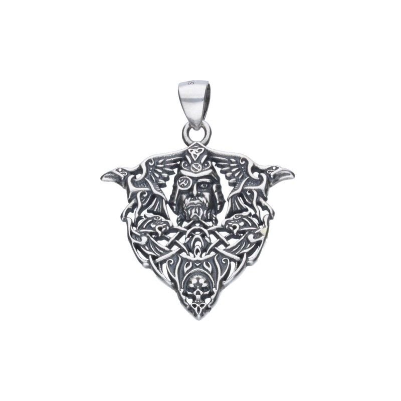 ZAWIESZKA AŻUROWA, SREBRO PRÓBY 925 OKSYDOWANE,WIKING