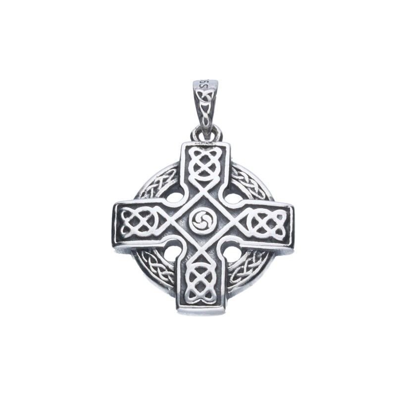 ZAWIESZKA AŻUROWA, SREBRO PRÓBY 925 OKSYDOWANE,KRZYŻ CELTYCKI