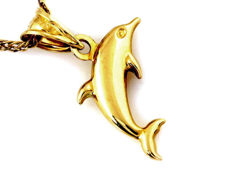 Złota zawieszka pr. 585 delfin