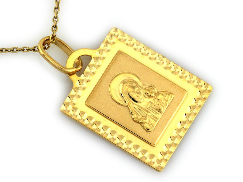 Zawieszka medalik złoto 333 Matka Boska 
