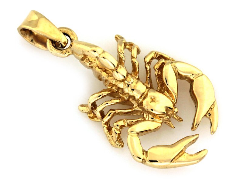 Złota zawieszka pr. 585 znak zodiaku skorpion