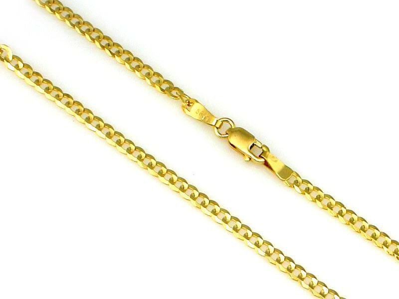 Zloty Łańcuszek pr 585 Pancerka Ogniwa Pełne 2,7 mm