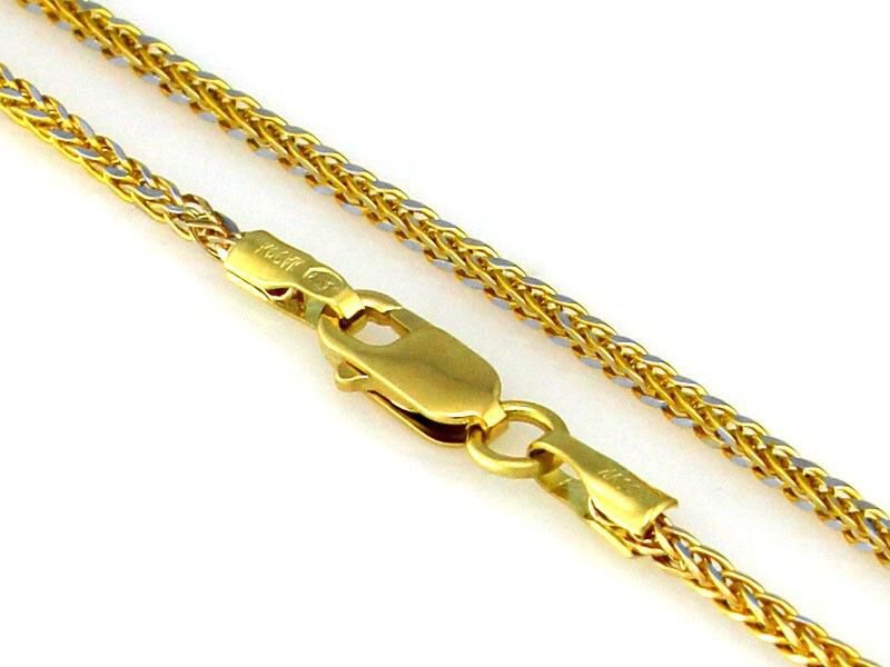 ZŁOTY ŁAŃCUSZEK PRÓBA 585, FOX DWUKOLOROWY 2,0mm