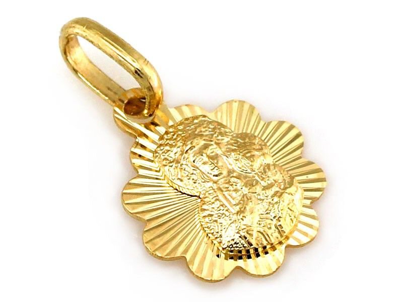 Złoty Medalik pr 585 Maryja z Dzieciątkiem