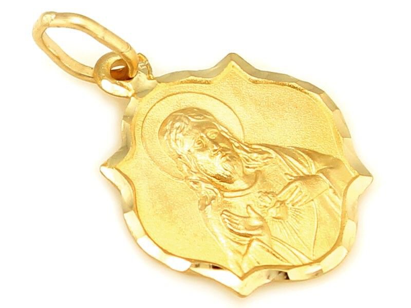 Złoty Medalik próba 333 Jezus i Maryja z Dzieciątkiem