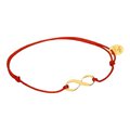 BRANSOLETKA NA SZNURKU JUBILERSKIM W KOLORZE CZERWONYM,ZŁOTO 333