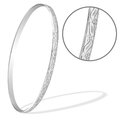Bransoletka Bangle Sztywna Listki Srebro pr 925