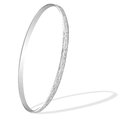 Bransoletka Bangle Sztywna Listki Srebro pr 925