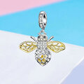 CHARMS BEADS do Pandora SREBRO 925 Pszczoła z Cyrkoniami 