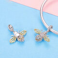 CHARMS BEADS do Pandora SREBRO 925 Pszczoła z Cyrkoniami 