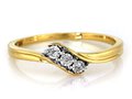 DELIKATNY ZŁOTY PIERŚCIONEK 585 BRYLANT 0.030ct - SI/H