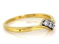 DELIKATNY ZŁOTY PIERŚCIONEK 585 BRYLANT 0.030ct - SI/H