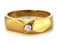 Delikatny Złoty pierścionek Zdobiony 585 z Cyrkoniami 2