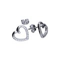KOLCZYKI NA SZTYFCIE Z CYRKONIAMI, SREBRO PRÓBY 925 RODOWANE