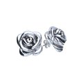 Kolczyki Róże Srebro 925 Oksydowane 22 mm