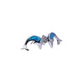 Kolczyki Srebro Rodowane Niebieski Opal  Delfinek