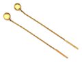 Kolczyki Złoto pr 585 przeciągane z kulką 6mm przy uchu