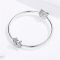 Koralik Zawieszka Beads do Pandora Srebro 925 Dwie Gwiazdki z Cyrkoniami 