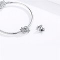 Koralik Zawieszka Beads do Pandora Srebro 925 Dwie Gwiazdki z Cyrkoniami 