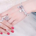 Koralik Zawieszka Beads do Pandora Srebro 925 Fioletowa Cyrkonia Kwiatki