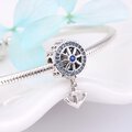 Koralik Zawieszka Beads do Pandora Srebro 925 Koło Sterowe Kotwica