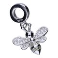 KORALIK ZAWIESZKA BEADS DO PANDORA SREBRO 925 PSZCZOŁA BIAŁE CYRKONIE