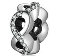Koralik Zawieszka Beads do Pandora Srebro 925 Rodowane Nieskończoność