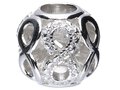 Koralik Zawieszka Beads Srebro 925 Infinity Biała Cyrkonia