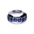 Koralik Zawieszka Beads Srebro 925 Pasek z Szafirowych Szkiełek