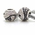 Koralik Zawieszka Beads Srebro 925 Rodowane Yin Yang Cyrkonie