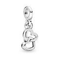 Koralik Zawieszka Little Beads do Pandora Srebro 925 Dwa Serca