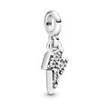 Koralik Zawieszka Little Beads do Pandora Srebro 925 Piorun z Cyrkoniami 