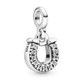 Koralik Zawieszka Little Beads do Pandora Srebro 925 Podkowa z Cyrkoniami 