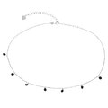 Naszyjnik Choker Srebro 925 Siedem Czarnych Cyrkonii 2