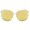Okulary przeciwsłoneczne z filtrem UV400 Glam Square Żółte