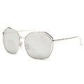 Okulary przeciwsłoneczne z filtrem UV400 Glam Square Srebrne